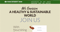 Desktop Screenshot of foodintegritynow.org